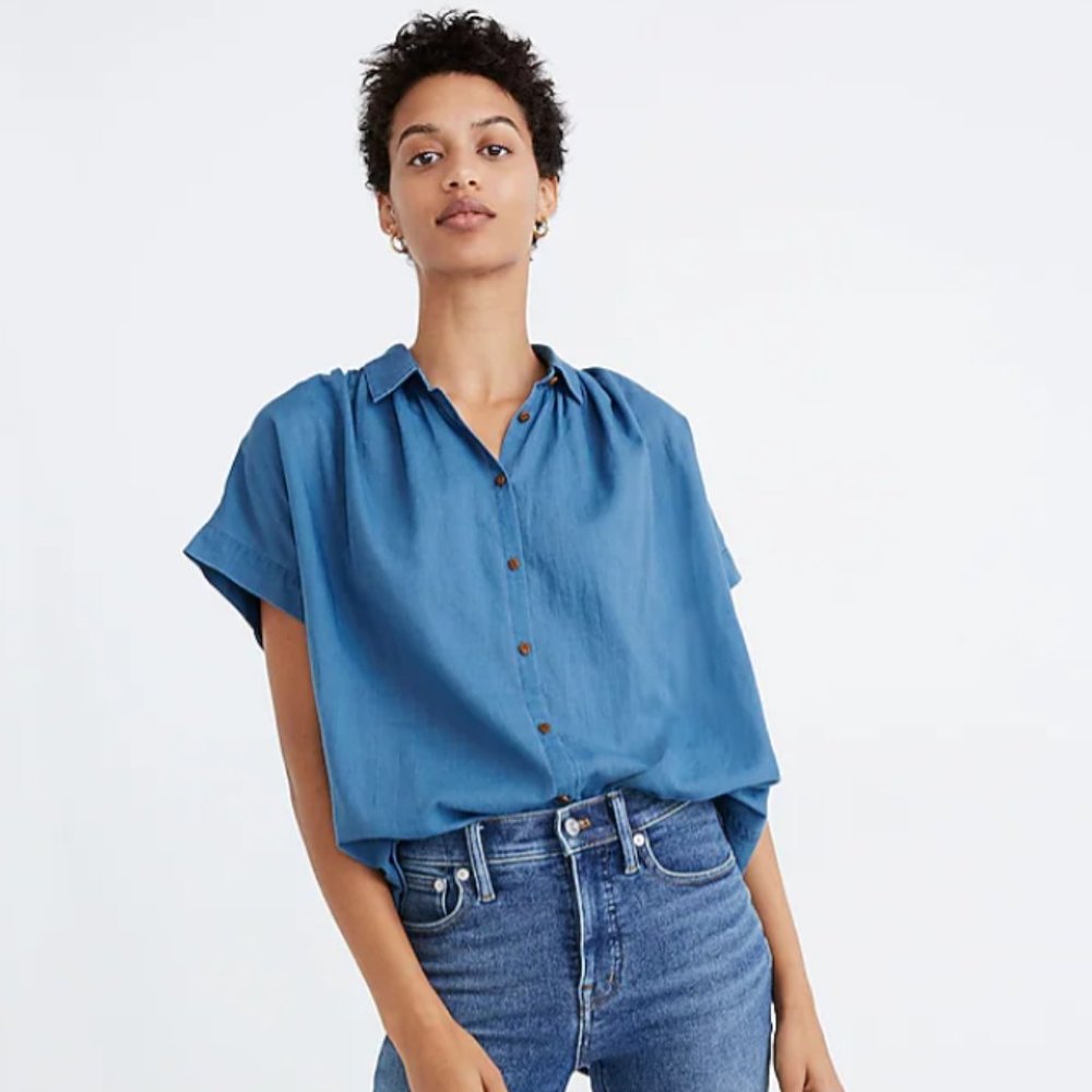 Madewell Central Shirt in Bright Indigo